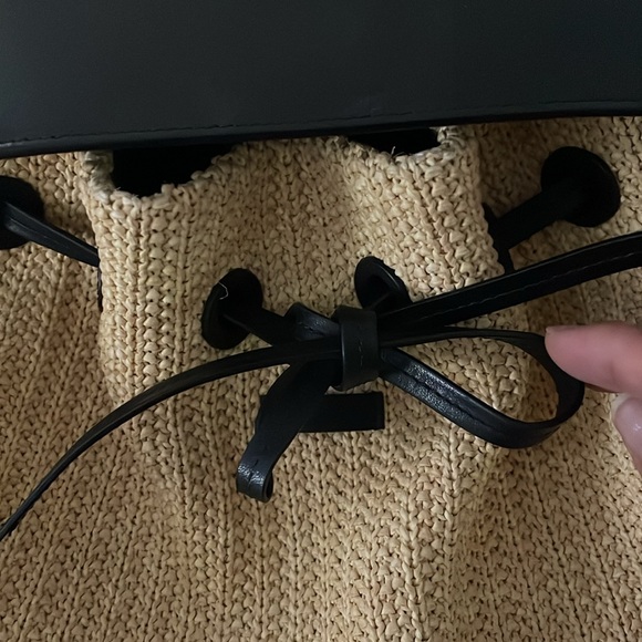 Mansur Gavriel Soft Lady Woven LeatherTrim Bag
Natural Black - Picture 2 of 5